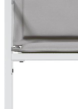 Tuinstoelen 4 st met kussens staal en textileen wit