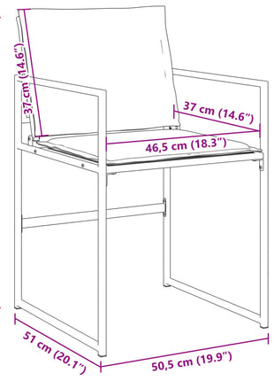 Tuinstoelen 4 st met kussens staal en textileen wit