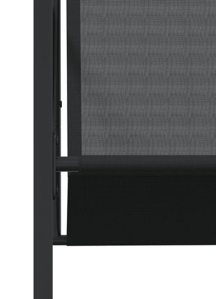Tuinstoelen 4 st staal en textileen zwart
