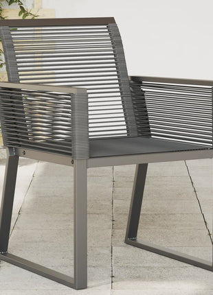 Tuinstoelen 2 st poly rattan zwart