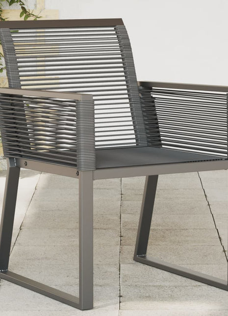 Tuinstoelen 4 st poly rattan zwart