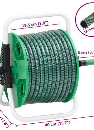 Slanghaspel met slangkoppelset 0,75" 20 m vrijstaand PVC groen