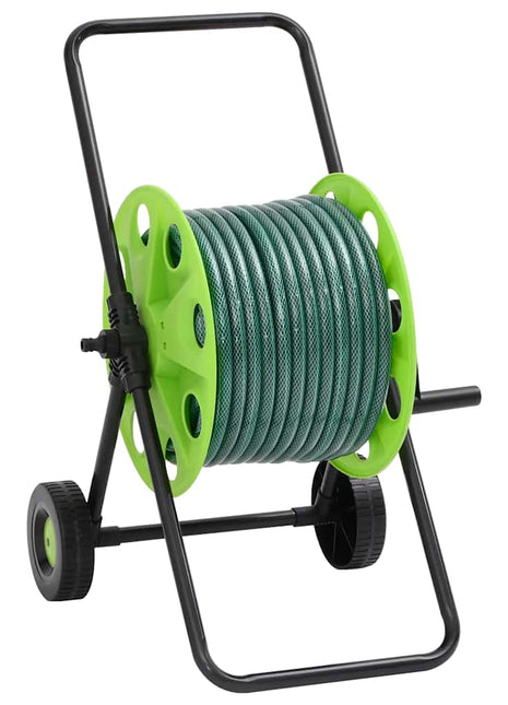Slanghaspelkar en slangkoppelset 0,75" staand 20 m PVC groen