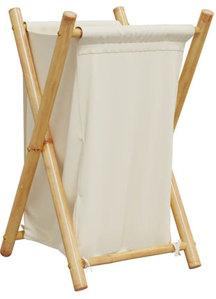 Wasmand 41,5x36x63,5 cm bamboe crèmewit
