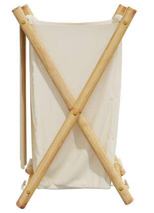 Wasmand 41,5x36x63,5 cm bamboe crèmewit