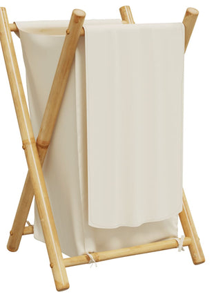 Wasmand 41,5x36x63,5 cm bamboe crèmewit
