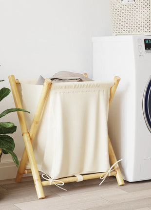 Wasmand 45x55x63,5 cm bamboe crèmewit