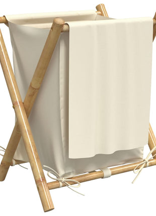 Wasmand 45x55x63,5 cm bamboe crèmewit