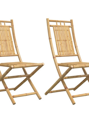 Tuinstoelen 2 st inklapbaar 46x66x99 bamboe