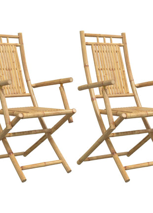 Tuinstoelen 2 st inklapbaar 53x66x99 bamboe