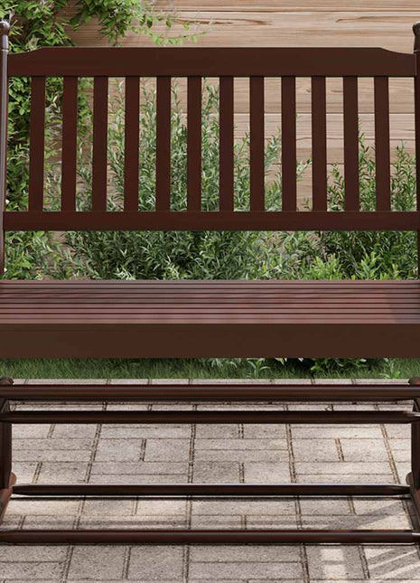 Schuifbankje 118x70x104,5 cm massief populierenhout bruin