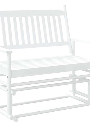 Schuifbankje 118x70x104,5 cm massief populierenhout wit