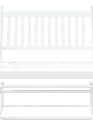 Schuifbankje 118x70x104,5 cm massief populierenhout wit