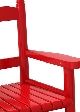 Schommelstoel voor kinderen massief populierenhout rood
