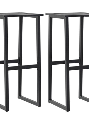 Barkrukken 2 st 38x38x80 cm gepoedercoat staal zwart