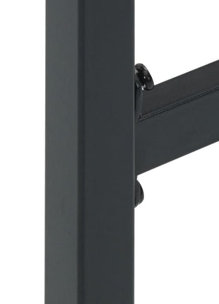 Barkrukken 2 st 38x38x80 cm gepoedercoat staal zwart