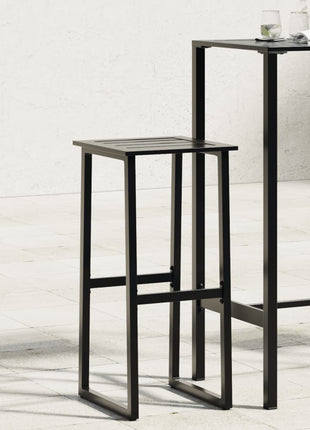 Barkrukken 4 st 38x38x80 cm gepoedercoat staal zwart