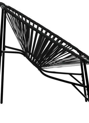 Tuinei stoel poly rattan zwart