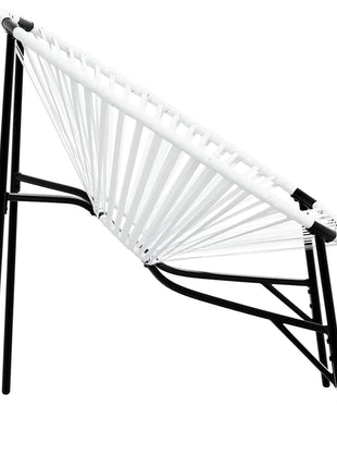Tuinstoelenset 3-delig poly rattan zwart en wit