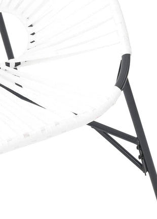 Tuinstoelenset 3-delig poly rattan zwart en wit