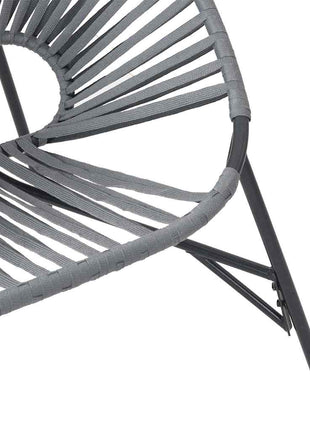 Set tuinstoelen 3-delig poly rattan zwart en lichtgrijs