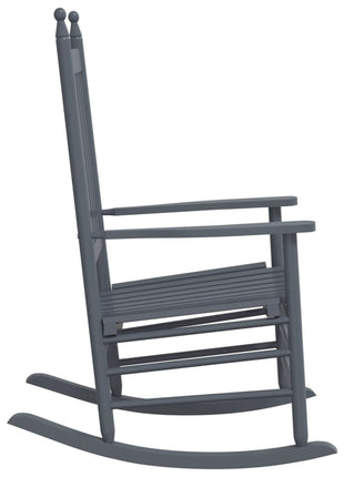 Schommelstoelen met gebogen zitting 2 st populierenhout grijs