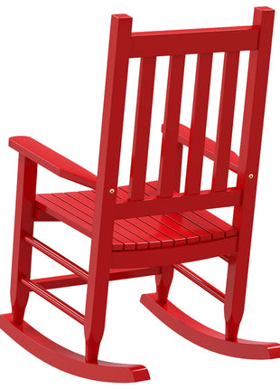 Schommelstoelen 2 st voor kinderen massief populierenhout rood