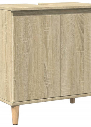 Wastafelkast 58x33x60 cm bewerkt hout sonoma eikenkleurig