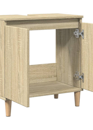 Wastafelkast 58x33x60 cm bewerkt hout sonoma eikenkleurig