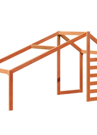 Kinderbedhuisje 198x87x113 cm massief grenenhout wasbruin