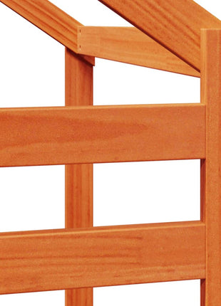Kinderbedhuisje 198x87x113 cm massief grenenhout wasbruin