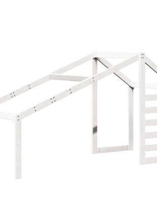 Kinderbedhuisje 198x97x113 cm massief grenenhout wit