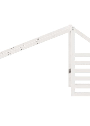 Kinderbedhuisje 198x97x113 cm massief grenenhout wit