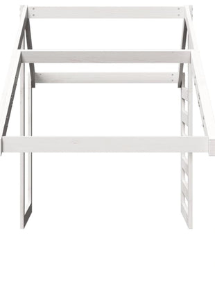 Kinderbedhuisje 198x97x113 cm massief grenenhout wit
