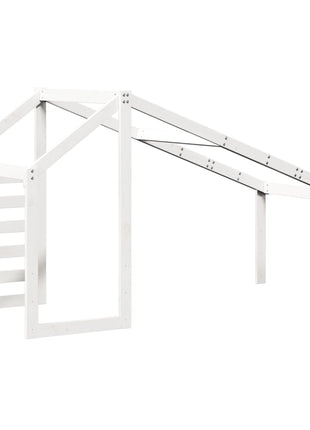 Kinderbedhuisje 198x97x113 cm massief grenenhout wit
