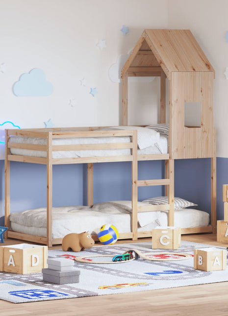Kinderbedhuisje 60x89x134,5 cm massief grenenhout