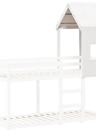 Kinderbedhuisje 60x99x139,5 cm massief grenenhout wit