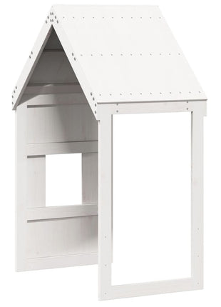 Kinderbedhuisje 60x99x139,5 cm massief grenenhout wit