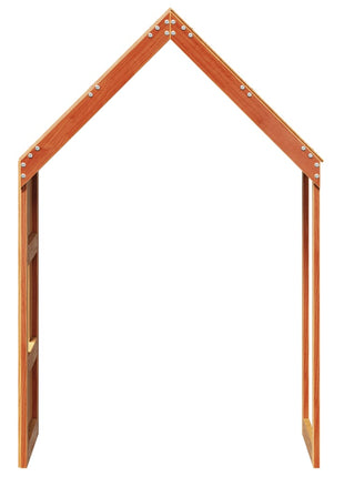 Kinderbedhuisje 60x99x139,5 cm massief grenenhout wasbruin