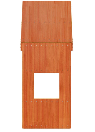 Kinderbedhuisje 55x99x139,5 cm massief grenenhout wasbruin