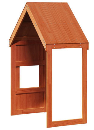 Kinderbedhuisje 55x99x139,5 cm massief grenenhout wasbruin
