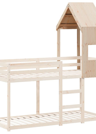 Kinderbedhuisje 55x84x132 cm massief grenenhout