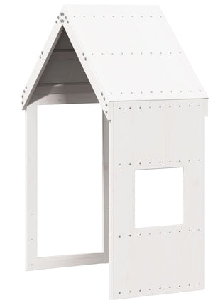 Kinderbedhuisje 55x84x132 cm massief grenenhout wit