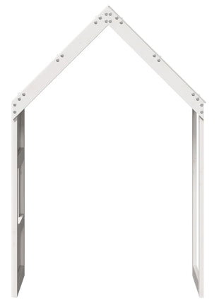 Kinderbedhuisje 55x84x132 cm massief grenenhout wit