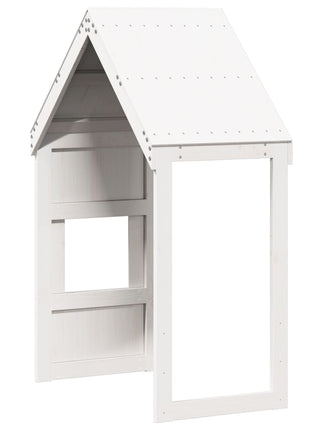 Kinderbedhuisje 55x84x132 cm massief grenenhout wit