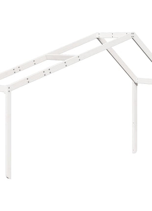 Kinderbedhuisje 213x95,5x144,5 cm massief grenenhout wit