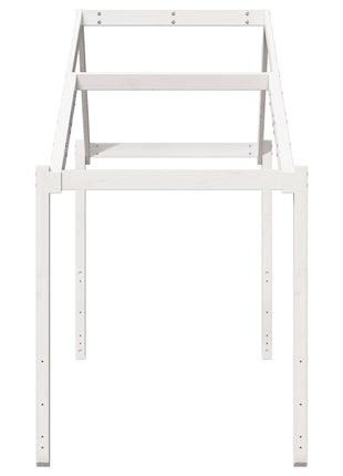 Kinderbedhuisje 213x95,5x144,5 cm massief grenenhout wit
