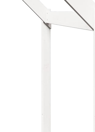 Kinderbedhuisje 213x95,5x144,5 cm massief grenenhout wit