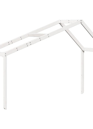 Kinderbedhuisje 213x85,5x144,5 cm massief grenenhout wit