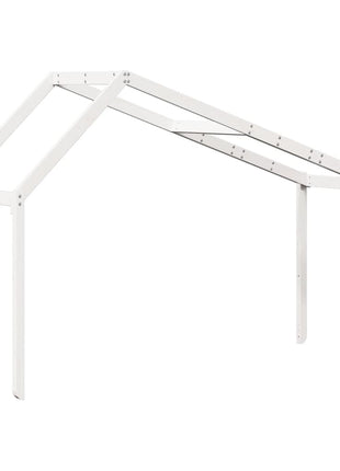 Kinderbedhuisje 213x85,5x144,5 cm massief grenenhout wit
